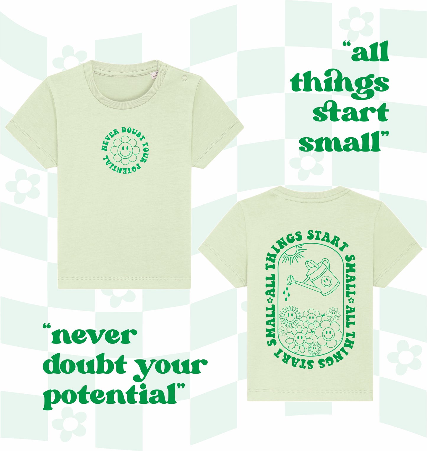 All Things Start Small  Unisex Tee - Mint Green